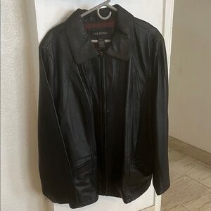 Lane Bryant Men's Black Leather Jacket